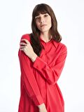Düz Uzun Kollu Oversize Kadın Gömlek Tunik