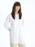 Düz Uzun Kollu Oversize Kadın Gömlek Tunik