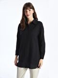 Düz Uzun Kollu Oversize Kadın Gömlek Tunik