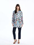 Desenli Uzun Kollu Oversize Kadın Gömlek Tunik