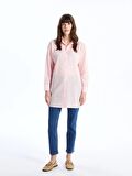 Düz Uzun Kollu Oversize Kadın Gömlek Tunik
