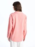 Düz Uzun Kollu Oversize Kadın Gömlek