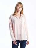 Düz Uzun Kollu Oversize Poplin Kadın Gömlek