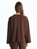 Bisiklet Yaka Oversize Kadın Sweatshirt