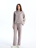 Dik Yaka Oversize Kadın Sweatshirt