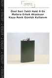 Özel Seri Tekli Haki 9 Oz Matara Erkek Aksesuar Koyu Renk Günlük Kullanım