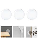 Microcase Darbe Önleyici Yapışkanlı Silikon Kapı Kolu Stoperi Tamponu Yuvarlak Tasarım - ŞEFFAF AL5006 3 Adet