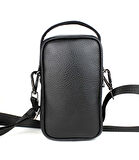 Erkek Siyah Kapaklı Çok Bölmeli El ve Omuz Çantası