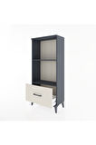 Hyperion Dolap 2 Raflı Tek Çekmeceli 60x44x134 Antrasit-Aytaşı