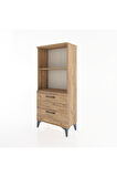 Hyperion Dolap 2 Raflı 2 Çekmeceli 60x44x134 Çam-Çam
