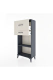 Hyperion Dolap Tek Raflı 2 Çekmeceli 60x44x134 Antrasit-Aytaşı