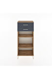 Hyperion Dolap 2 Raflı 2 Çekmeceli 60x44x134 Çam-Antrasit