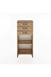 Hyperion Dolap Tek Raflı 3 Çekmeceli 60x44x134 Çam-Çam
