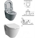 Vitra S50 Rimex Kanalsız Asma Klozet + Vitra Yavaş Kapanan Kapak