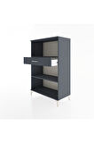 Hyperion Dolap 2 Raflı Tek Çekmeceli 88x44x134 Antrasit-Antrasit