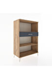 Hyperion Dolap 2 Raflı Tek Çekmeceli 88x44x134 Çam-Antrasit