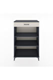 Hyperion Dolap 2 Raflı Tek Çekmeceli 88x44x134 Antrasit-Aytaşı