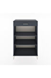 Hyperion Dolap 2 Raflı Tek Çekmeceli 88x44x134 Antrasit-Antrasit