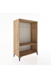 Hyperion Dolap Tek Raflı Tek Askılı 88x44x134 Çam-Çam