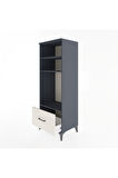 Hyperion Dolap 3 Raflı Tek Çekmeceli 60x44x163 Antrasit-Aytaşı