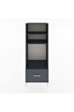 Hyperion Dolap 3 Raflı Tek Çekmeceli 60x44x163 Antrasit-Antrasit