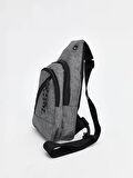 LCW ACCESSORIES Gri Fermuarlı Erkek Göğüs Çantası