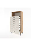 Hyperion Dolap Tek Raflı 7 Çekmeceli 88x44x182 Çam-Aytaşı