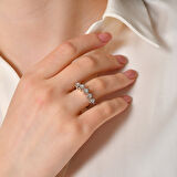 0.08 Karat Pırlanta Beştaş Yüzük