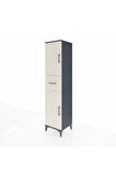 Hyperion Dolap 3 Raflı Tek Çekmeceli 2 Kapaklı 44x44x195 Antrasit-Aytaşı