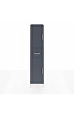 Hyperion Dolap 3 Raflı Tek Çekmeceli 2 Kapaklı 44x44x195 Antrasit-Antrasit