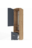 Hyperion Dolap 2 Raflı 2 Çekmeceli Tek Askılı 44x44x195 Çam-Antrasit