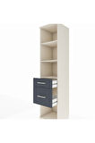 Hyperion Dolap 3 Raflı 2 Çekmeceli 44x44x195 Aytaşı-Antrasit