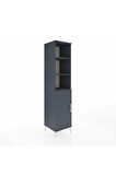 Hyperion Dolap 4 Raflı Tek Kapaklı 44x44x195 Antrasit-Antrasit