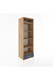 Hyperion Dolap 5 Raflı Tek Çekmeceli 60x44x195 Çam-Antrasit