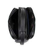 Erkek Siyah El Çantası Portföy Çanta İki Bölmeli El Çantası Clutch Çanta