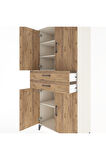 Hyperion Dolap 4 Raflı 2 Çekmeceli 4 Kapaklı 88x44x195 Aytaşı-Çam