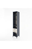 Hyperion Dolap 4 Raflı 2 Çekmeceli 44x44x221 Antrasit-Aytaşı