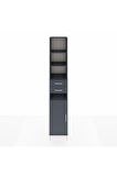 Hyperion Dolap 5 Raflı 2 Çekmeceli Tek Kapaklı 44x44x243 Antrasit-Antrasit