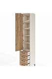 Hyperion Dolap 5 Raflı 4 Çekmeceli Tek Kapaklı 44x44x243 Aytaşı-Çam