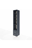 Hyperion Dolap 5 Raflı 2 Çekmeceli 44x44x243 Antrasit-Antrasit