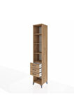 Hyperion Dolap 4 Raflı 3 Çekmeceli 44x44x243 Çam-Çam