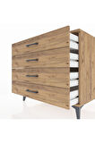 Kronos Şifonyer 4 Çekmeceli 88x59x80 Çam-Çam