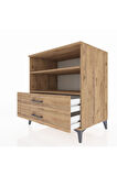 Kronos Şifonyer 2 Raflı 2 Çekmeceli 88x59x96 Çam-Çam