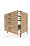 Kronos Şifonyer 4 Çekmeceli 88x59x96 Çam-Çam