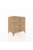 Kronos Şifonyer 3 Çekmeceli 88x59x96 Çam-Çam