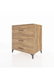 Kronos Şifonyer 3 Çekmeceli 88x59x96 Çam-Çam
