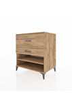 Kronos Şifonyer Tek Raflı 2 Çekmeceli 88x59x96 Çam-Çam