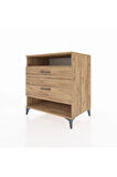 Kronos Şifonyer Tek Raflı 2 Çekmeceli 88x59x96 Çam-Çam