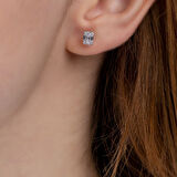 0.32 Karat Baget Pırlanta Küpe