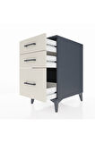 Kronos Komodin 3 Çekmeceli 44x59x80 Antrasit-Aytaşı